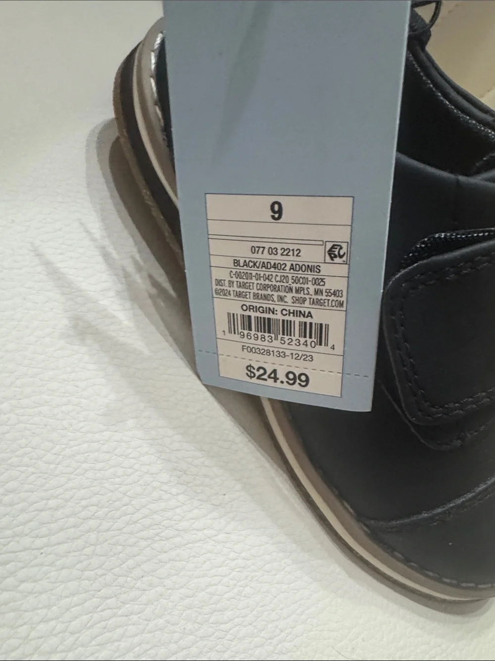 Target Kids Black Velcro Dress Shoes